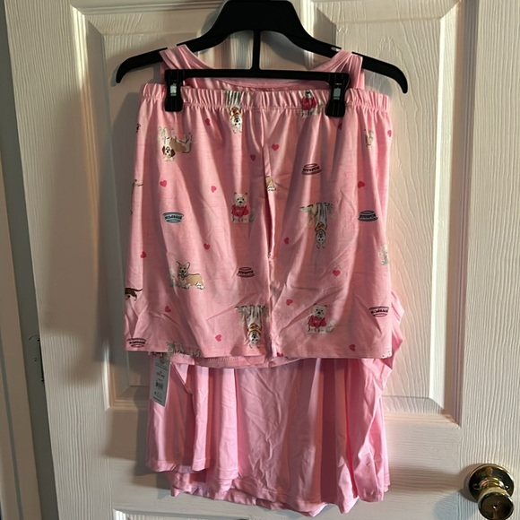 Joyspun Pink Sail 2 PC Print Tank Top/Shorts Pajama Set - Picture 9 of 11